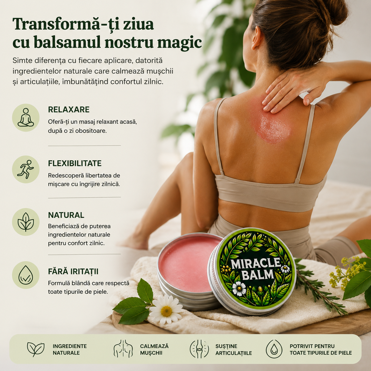 Miracle Balm – Confort Zilnic pentru Mușchi și Articulații